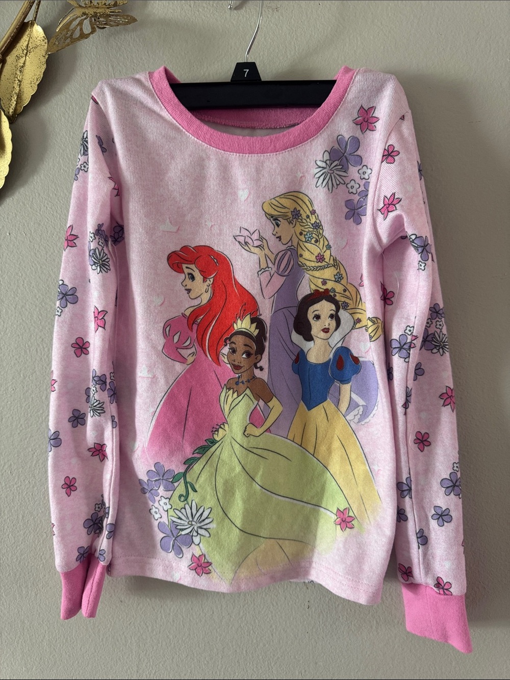 Disney Princess Pink Logo Girls Shirt